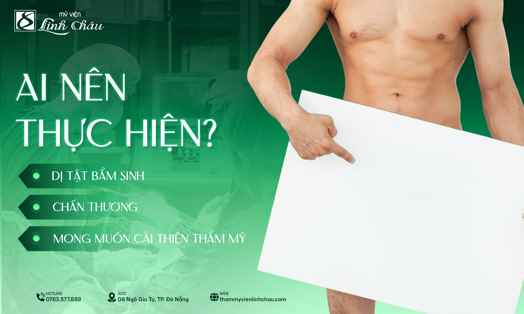 Các trường hợp dị tật bẩm sinh, chấn thương hoặc nhu cầu cải thiện thẩm mỹ nên thực hiện tạo hình cơ quan sinh dục nam