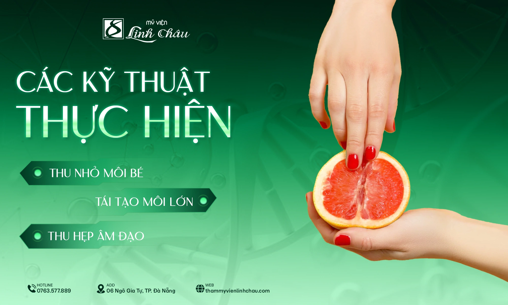 Tạo hình cơ quan sinh dục nữ với các kỹ thuật thu nhỏ môi bé, tái tạo môi lớn và thu hẹp âm đạo