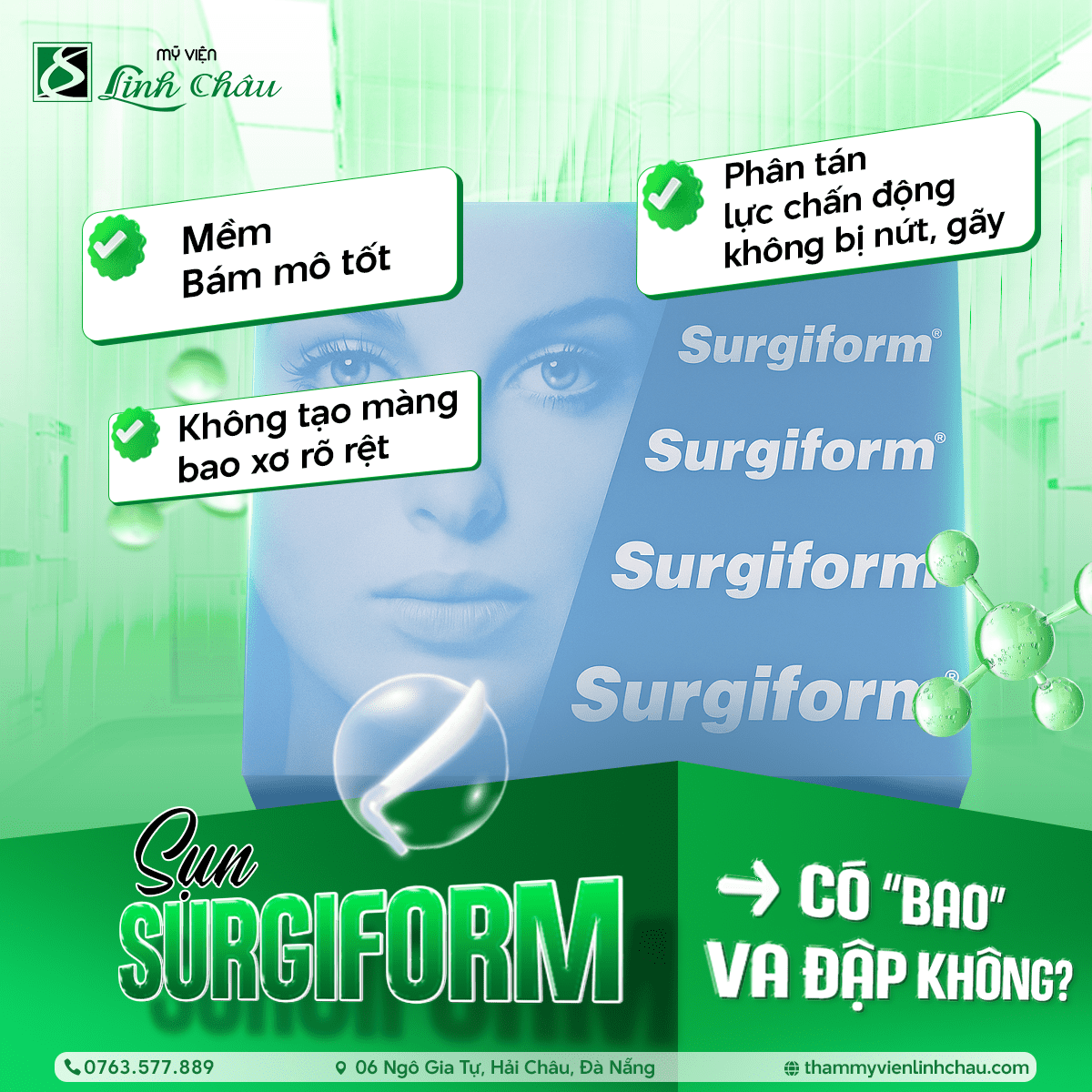 Cách làm mũi nhỏ lại tự nhiên sụn mũi Surgiform - Giải pháp an toàn, tinh tế theo chuẩn y khoa